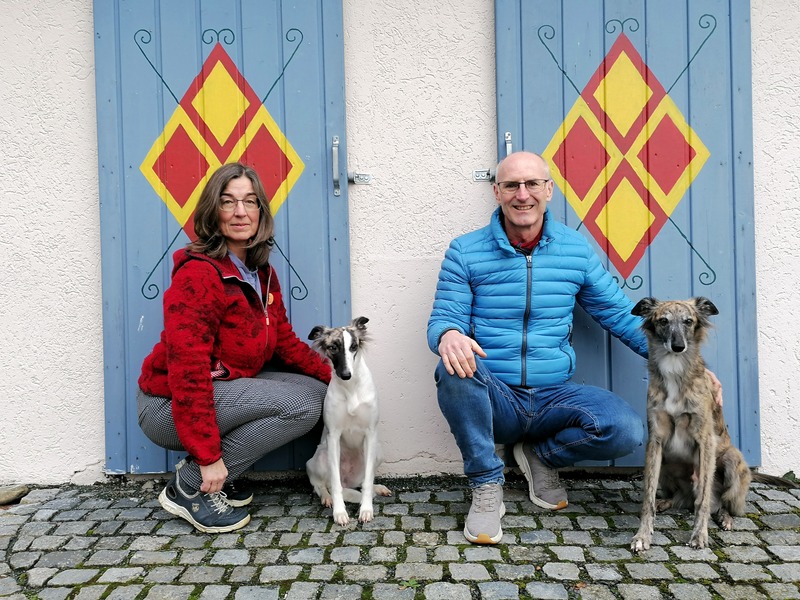 Heike und Gerald mit ihren Hunden